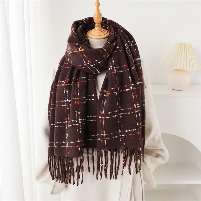 Korean Students Scarf Men Women Autumn Winter Keep Warm Scarves Shawl Fashion Long Thicken Warp Bufanda Poncho Echarpe Pashmina