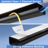 1PC 40cm/15.75inch Self adhesive Under Desk Cable Management Tray PVC Power wire hider Strip Cord Holder No Drilling wire Organi