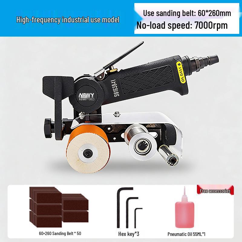 Pneumatic Stainless Steel Belt Grinder for Wire Drawing and Rust Removal