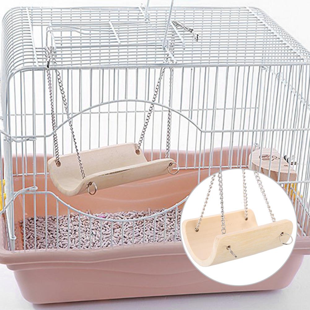 Small Animals Hamster Wood Swing Pet Funny Hanging Toy Cage Toys