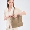 Leather Women's Bag Shoulder Bag New Two-layer Cowhide Bucket Bag Handbag Versatile Commuter Tote Bag