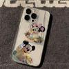 Mickey & Minnie Fresh Flowers Cartoon Phone Case for iPhone 14-17 Promax, Cute and Soft