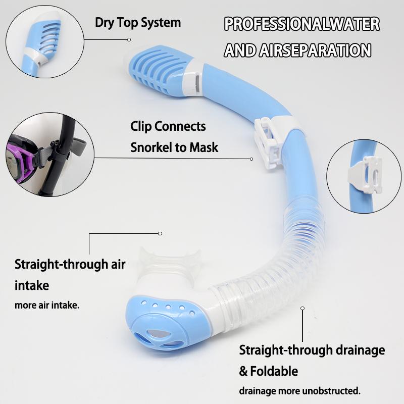 Kids Cartoon 3D Ears Snorkeling Mask Goggles, Tempered Glass Lens, Leak - Proof, Silicone Gear for Swimming & Floating Diving