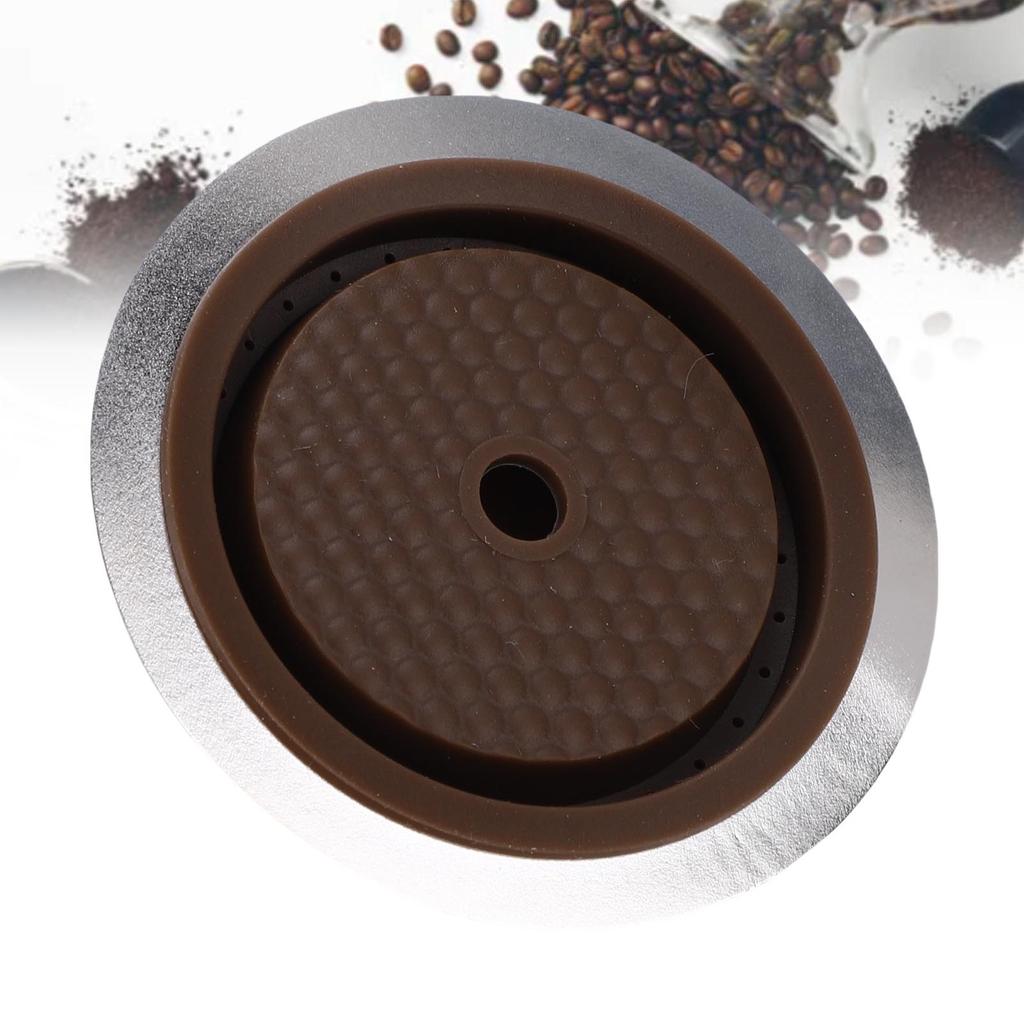 Capsula Caffè Riutilizzabile Adatta per Linea Macchina da Caffè Filtro Caffè Ricaricabile in Acciaio Inossidabile 304 con Spazzolino e Cucchiaino