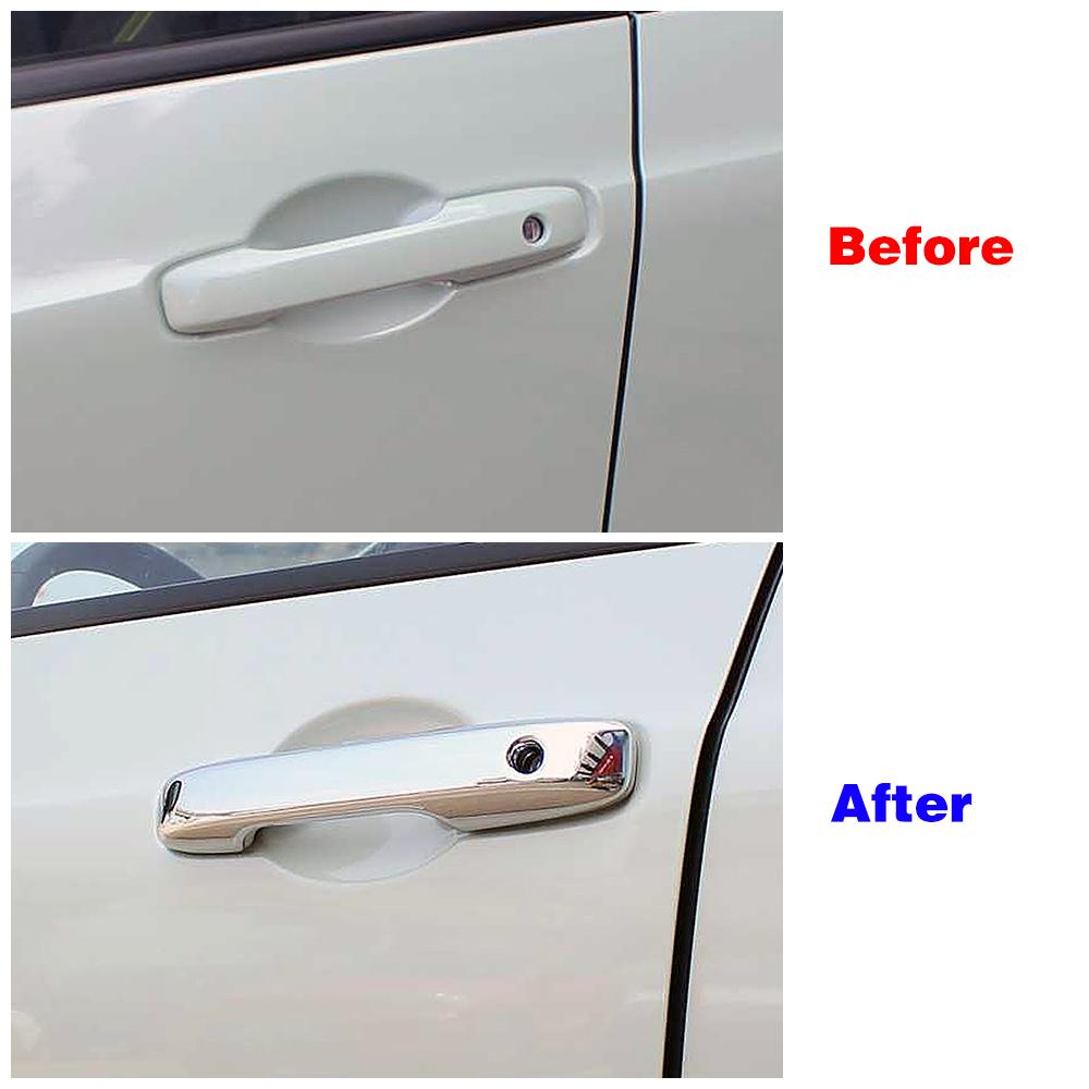 For Honda Jazz Fit 2020 2024 Carbon Fiber Color Car Modify Refit Chrome Door Handle Cover Decoration Trim Protection Sticker