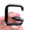 4 stk Firkantede karabinkroker Lett nøkkelring Snapklips Krok Aluminium Skruekarabinkrok for utendørs fotturer, camping, reise