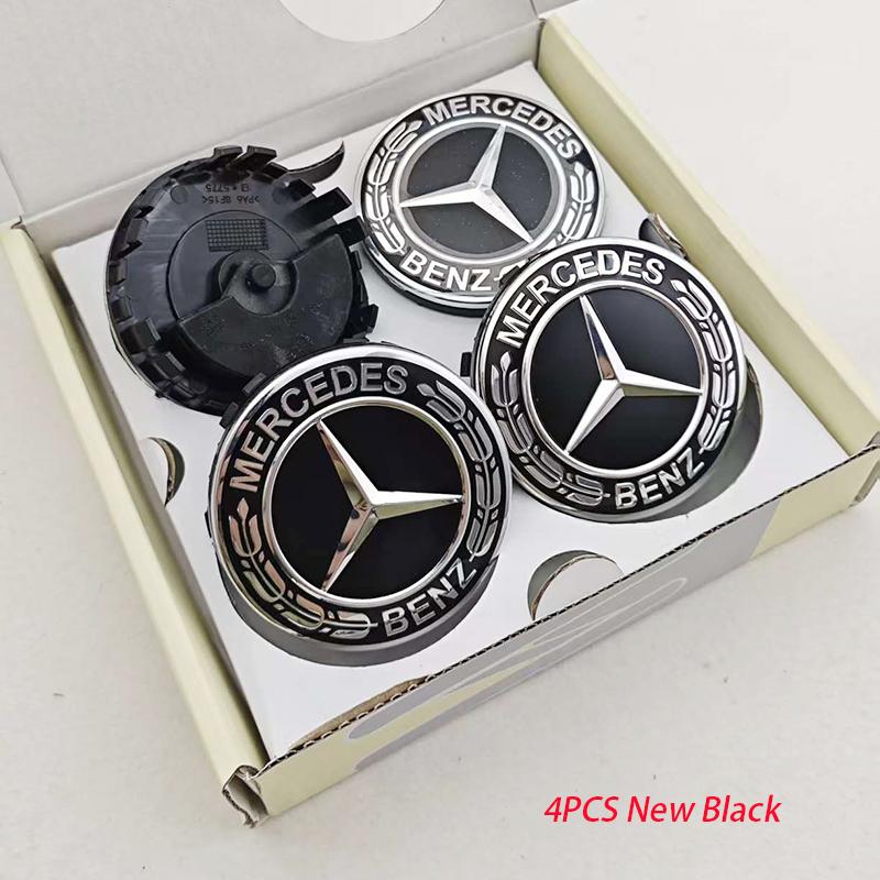 4Pcs 75mm Car Floating Wheel Center Hubcaps For Mercedes Benz W204 205 A B C E S CLA CLK ML GLK GLA GLB GLC CLA AMG Accessories