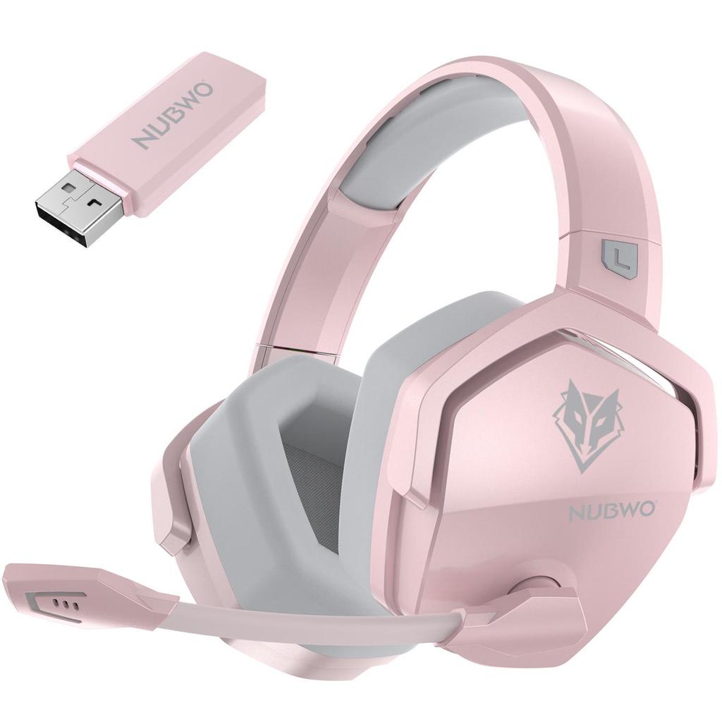 NUBWO G06 Wireless ENC Noise-Cancelling Stereo Gaming Headset, Over-Ear, Bluetooth 2.4G Exclusive