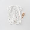 Newborn Baby Short-Sleeve Romper - Light Summer Jumpsuit for Boys