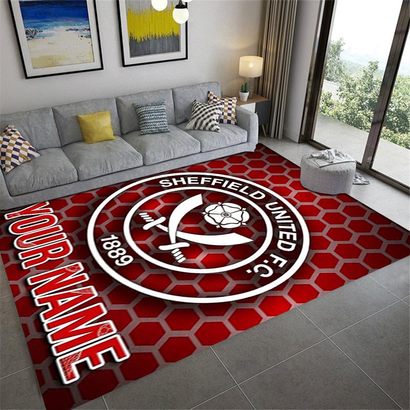 Custom Name Sheffield United FC Carpet Rug for Living Room Bedroom Home Sofa Decoration,Kids play Non-slip Floor Mat