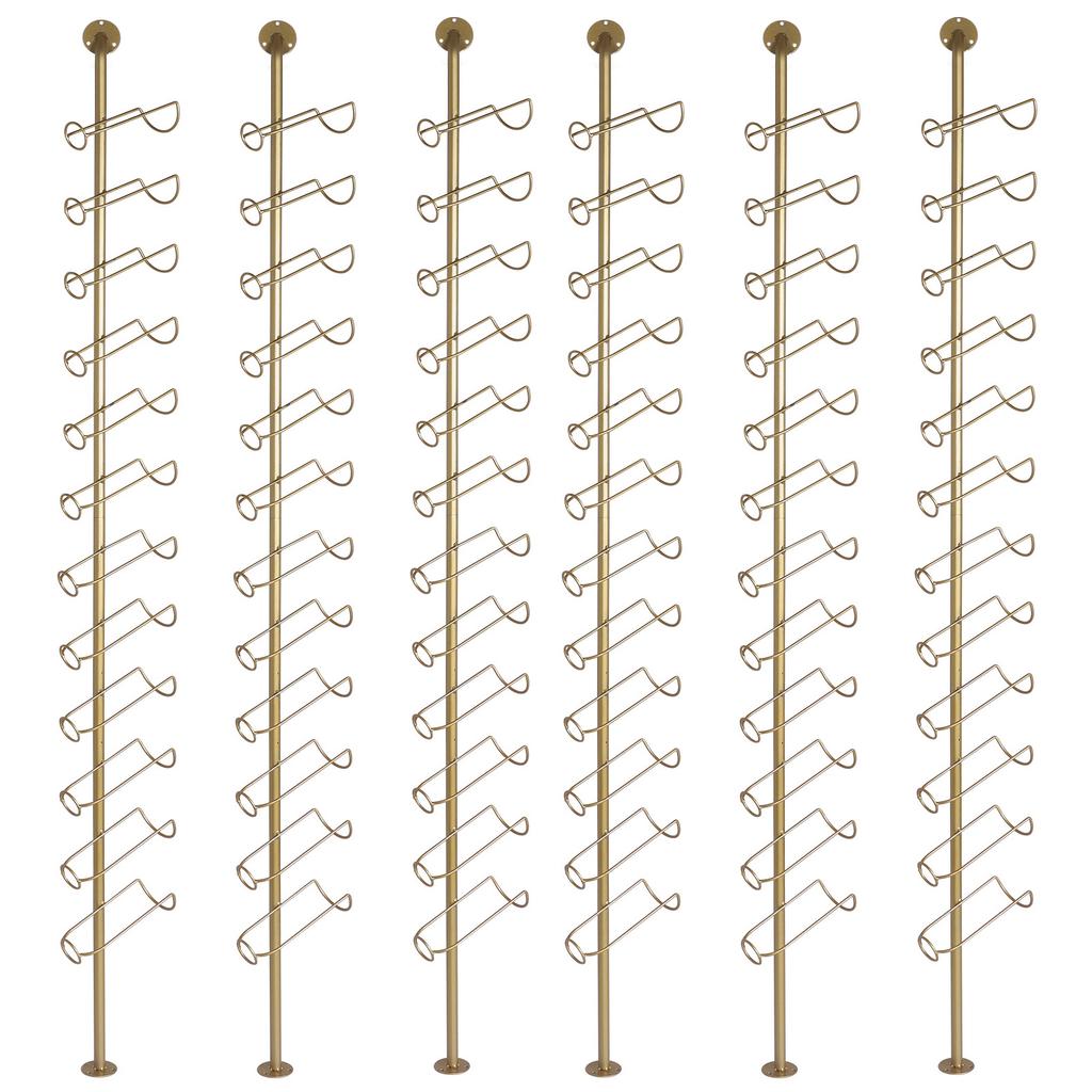 Metal Wall Hanging Wine Holder for 12 Wine Bottles 3/6 Pack Wine Bottle Racks Space-saving for Bar Cellars Kitchen Dining Room