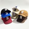 Internet-Promi-Hut Damen Retro Großes N-Stickerei Mode Vielseitige Baseballkappe Herren Ins Sonnenschutz Weiches Oberteil Kappe Trend