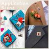 5Pcs Sublimation Blank Pins DIY Button Badge Sublimation Blank Base Pins Sublimation Blanks Flag Pin DIY Craft Jewellery Making