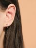 Minimalpiercing 14K Lovely Point Heart Curve Ring Piercing Earrings