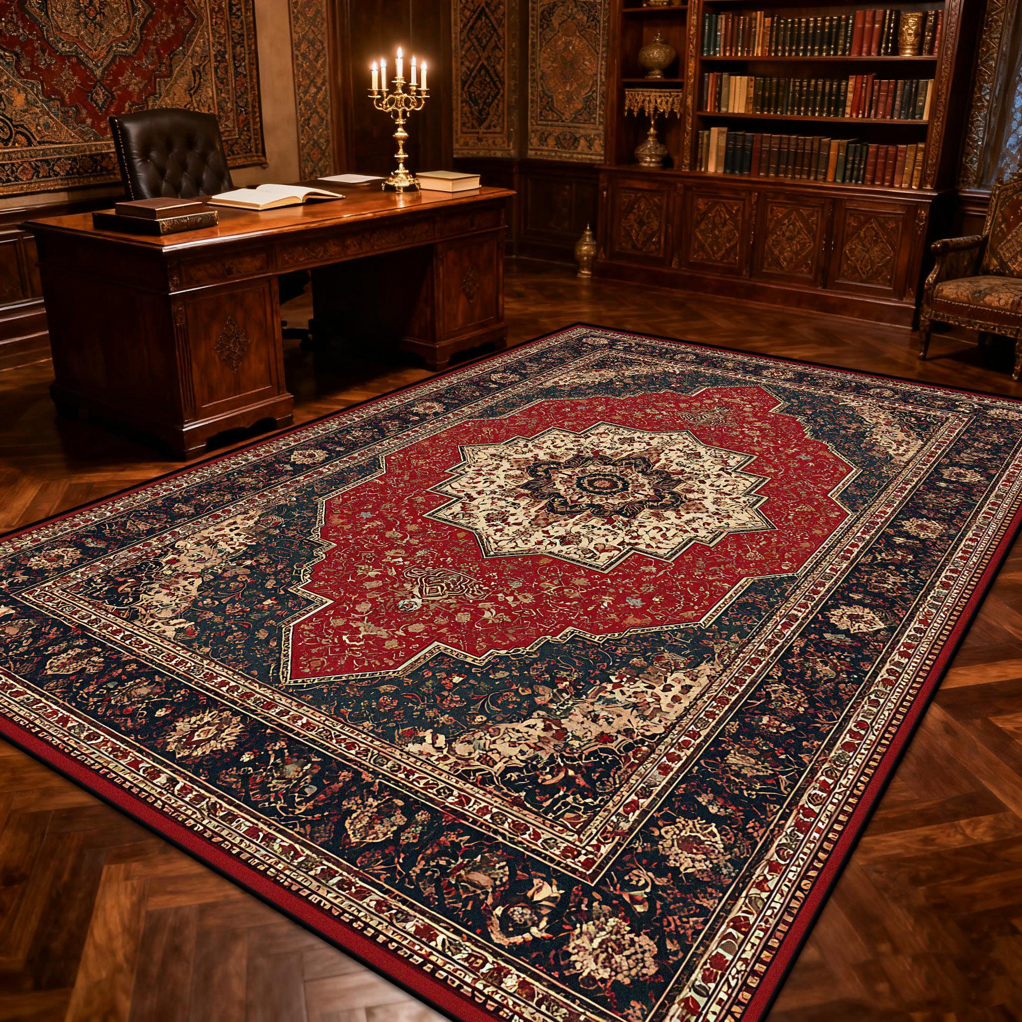 Persian Customizable Carpet Luxury Bedroom Decoration Carpets Sofa Side Rugs for Living Room Soft Fluffy Lounge Floor Mat Lounge 60x90cm