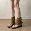 2026 Retro Sommer Thong Sandalen für Damen - Dicke Sohle, Modischer Hot Girl Stil