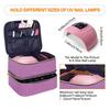 EVA Padded Nails Polish Organizers Bag Double Layer Storage for Bottles Lamp Set Professional Portable Carrying Case