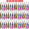 1-50PCS Artificial Fishing Lures 19g/13cm Luminous Squid Jig Fishing Wood Shrimp Lure Squid Cuttlefish Jigs Lures Squid Jig Hook