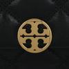 Tory Burch Metal Micro Logo Diamond Pattern Lambskin Shoulder Bag Women Bags Black 158137-001