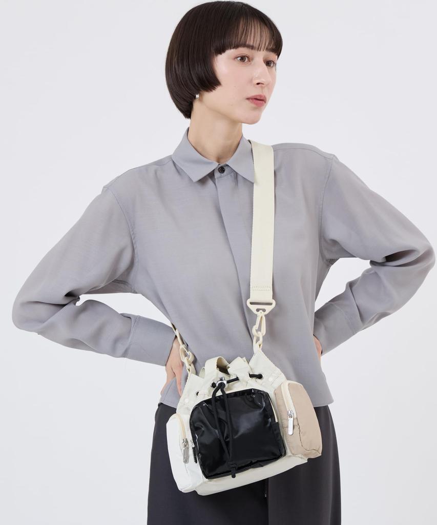 CONV DRAWSTRING CRSSBDY/1511/Beige/Black Shine/Meringue