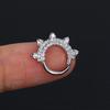 1 pz Orecchini a Cerchio Helix Daith Tragus Y2k per Donne Ragazze Colore Oro Zirconia Orecchino Cartilagine Nuovo Gioiello da Ragazza