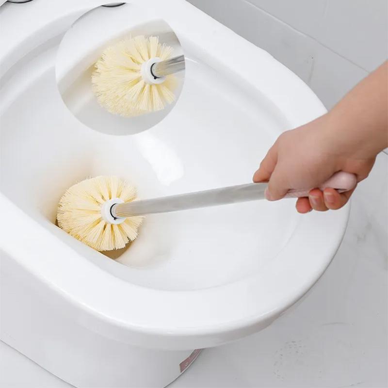Creative Stainless Steel with Base Toilet Brush Cleaning Long Handle Cleaning Set