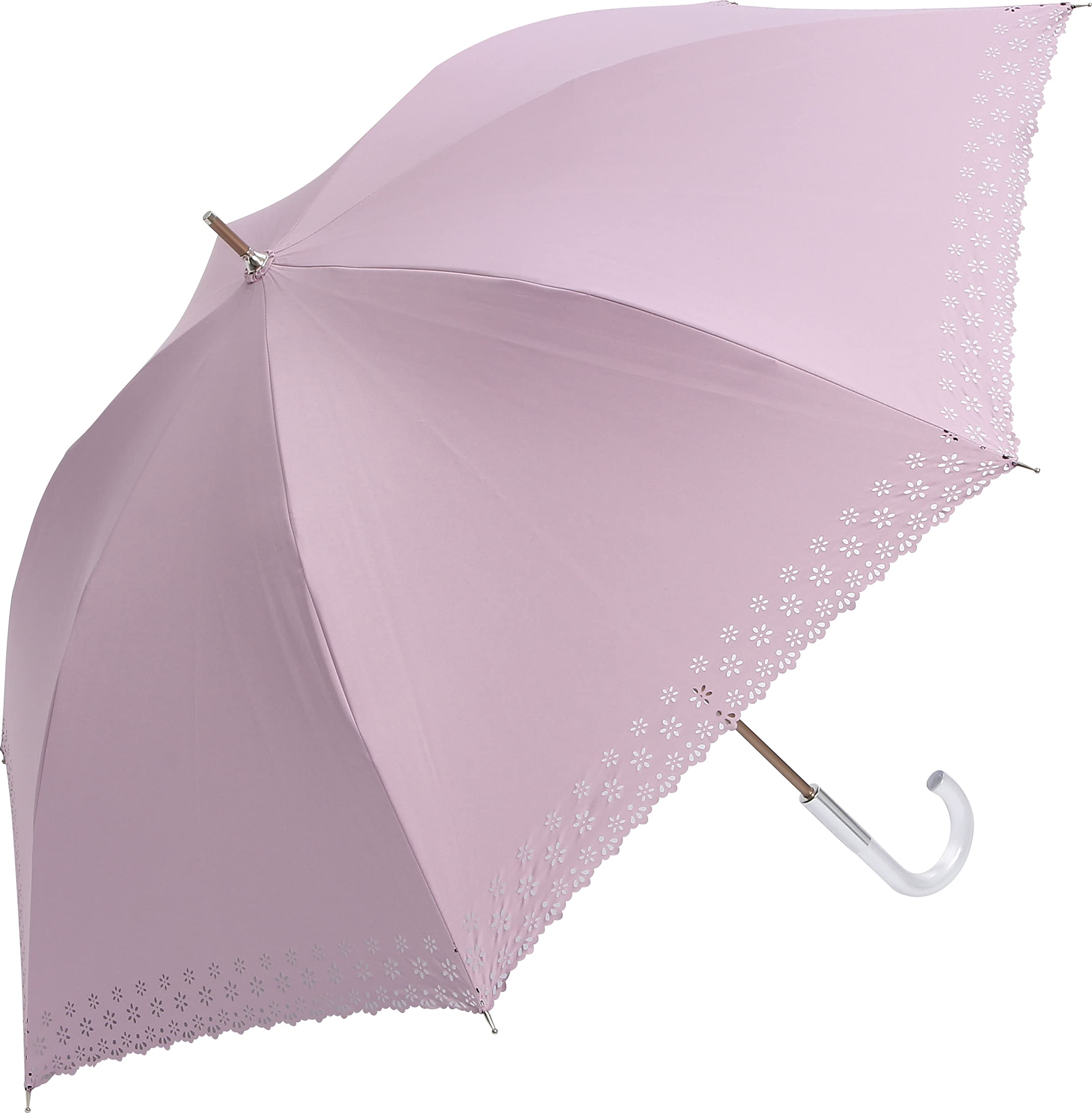 

assa 55cm UV Light Heat Suitable for Sun and Rain Women s Parasol, Large, Wide, Protection, 100% Blocking, Blocking, Near-Infrared, (FL637/Pink)