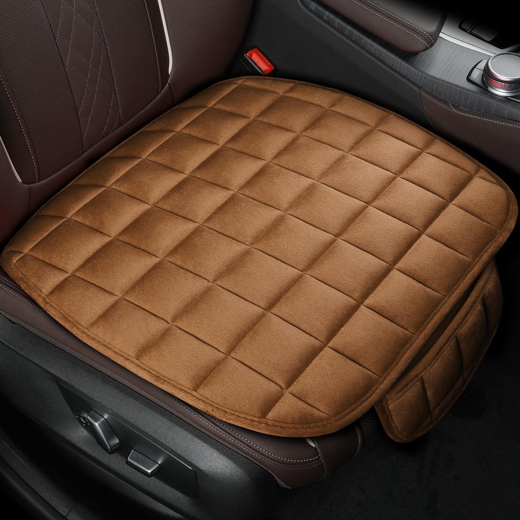 1 funda universal para asiento de coche, cálida y antideslizante, para invierno, para asiento delantero, transpirable, protectora para asiento de coche