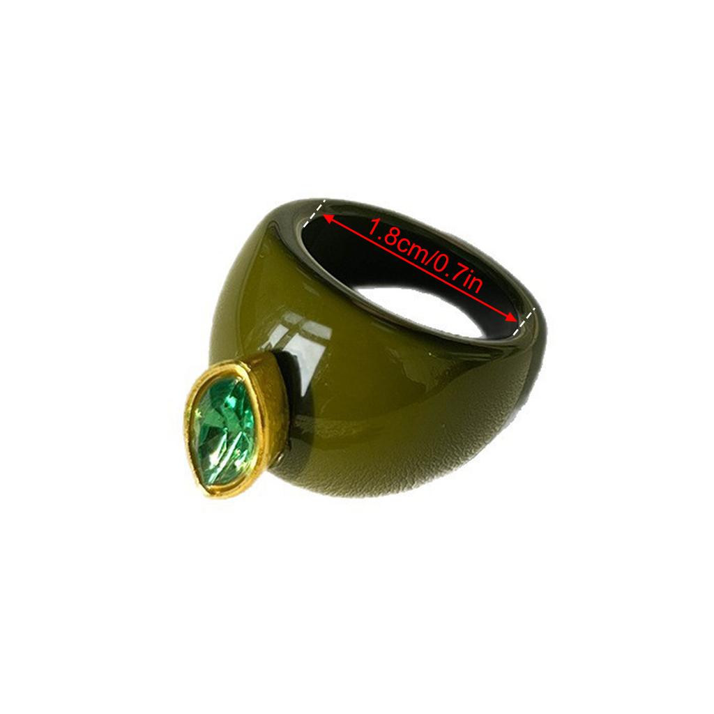 Versatile Resin Rings Adorned With Zircon Stones Ideal For Any Outfit