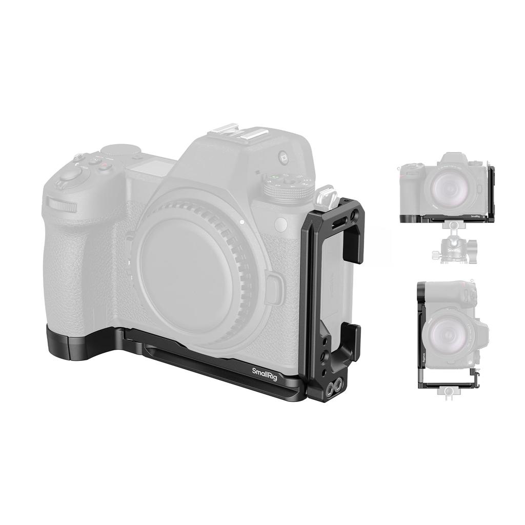 SmallRig Z 6III Plate for with QD and Cold Shoe Supports Horizontal and Vertical Shooting L-Shaped Nikon, Arca-Swiss L-Bracket 1/4"-20 Threads,