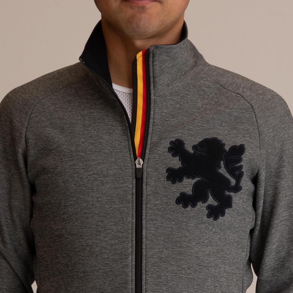Kapelmuur Cycling Lion Size S Jacket, Fall/Winter [0°C-10°C], Fleece-Lined, Print, Gray,