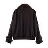 European and American style, new women's clothing, fashionable blended artificial fur effect collar jacket 3736272
