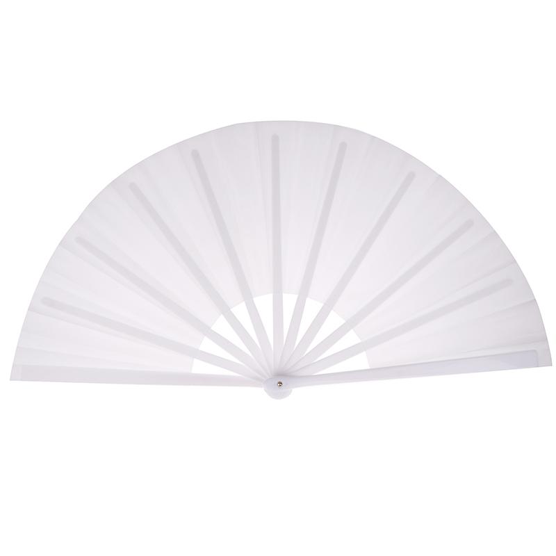 Chinese Martial Arts Kung Fu Fan Tai Chi Dance Fan Plastic Stage Performance Folding Fan Solid Color Fan Photo Prop