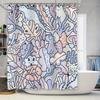 Modern Abstract Coral Reef Print Shower Curtain Set Decorate Your Bathroom In Style
