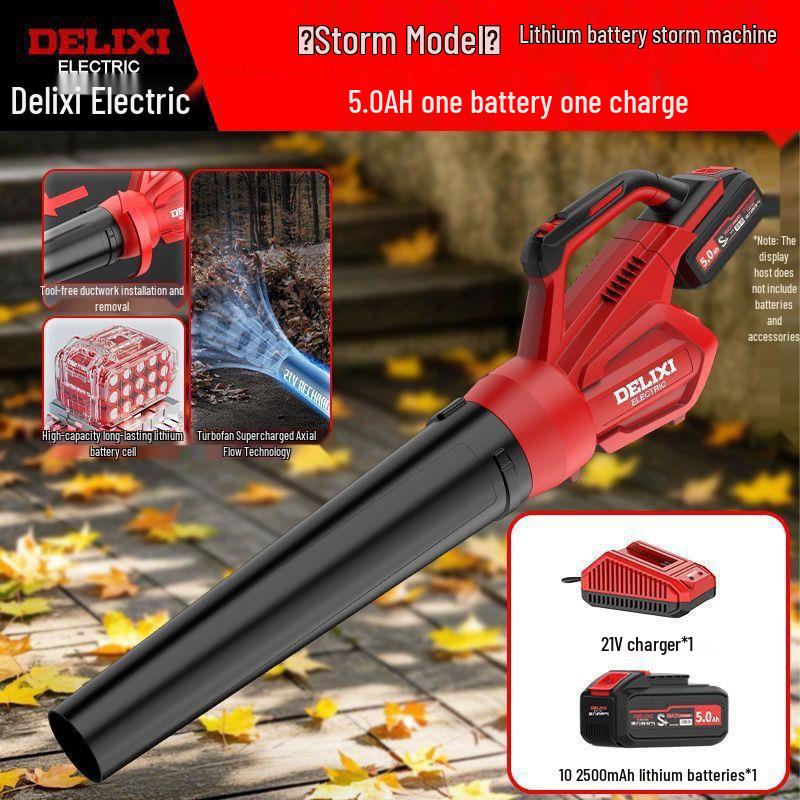 Delixi High-Power Rechargeable Leaf Blower & Industrial Hair Dryer