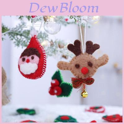 Christmas Tree Wool Felt Ornaments With Cartoon Design For Holiday Decor