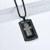 Retro Full Diamond Stainless Steel Cross Pendant Men's Niche Personality High Quality Wear Necklace Jewelry