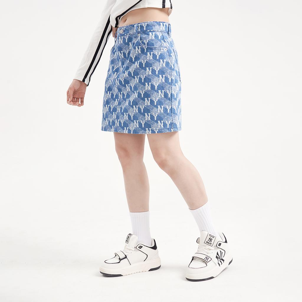 New MLB New York Yankees Casual Short Skirts Women's Sky Blue 3FDSM0333-50SBL