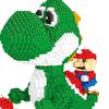 Non-Toxic Micro Building Blocks Toys Cartoon Mini Figures Yoshi Mario Diy Small Particle Blocks Game Kids Gifts