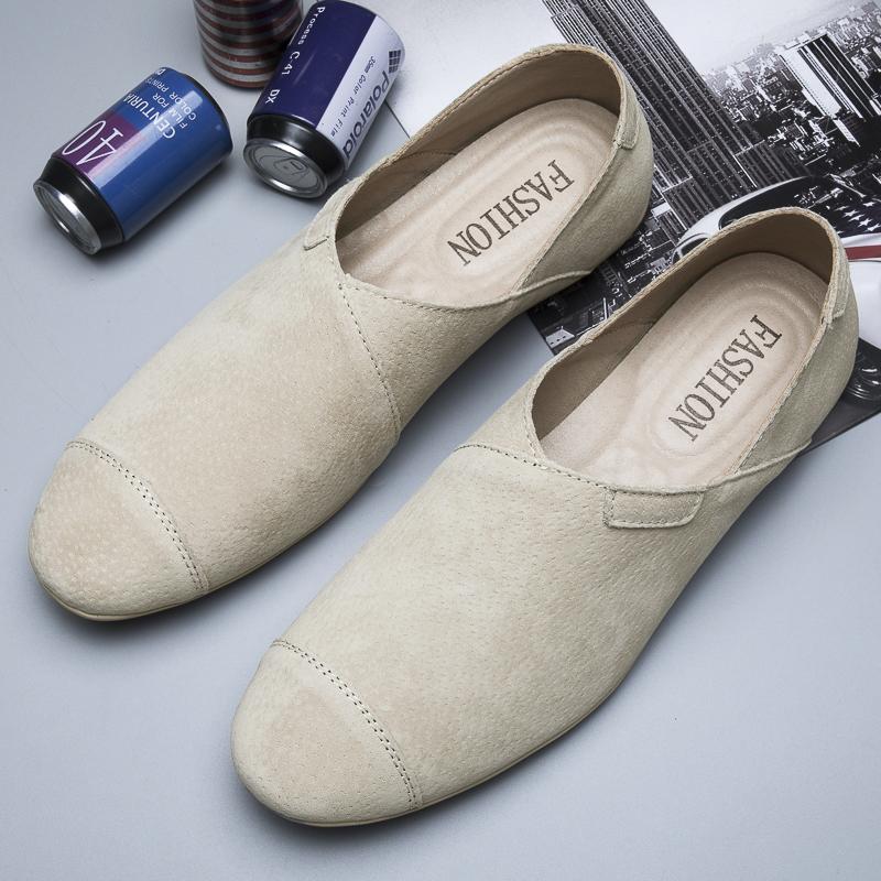 Hot Selling Walking Shoes Europe America Pointed Soft Soled Men's Low Top Flat Shoes Versatile Commuting Men's Work Shoes