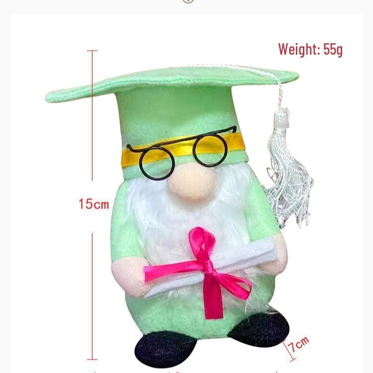 Graduation Plush Doll with Cap & Gown - Commemorative Gift