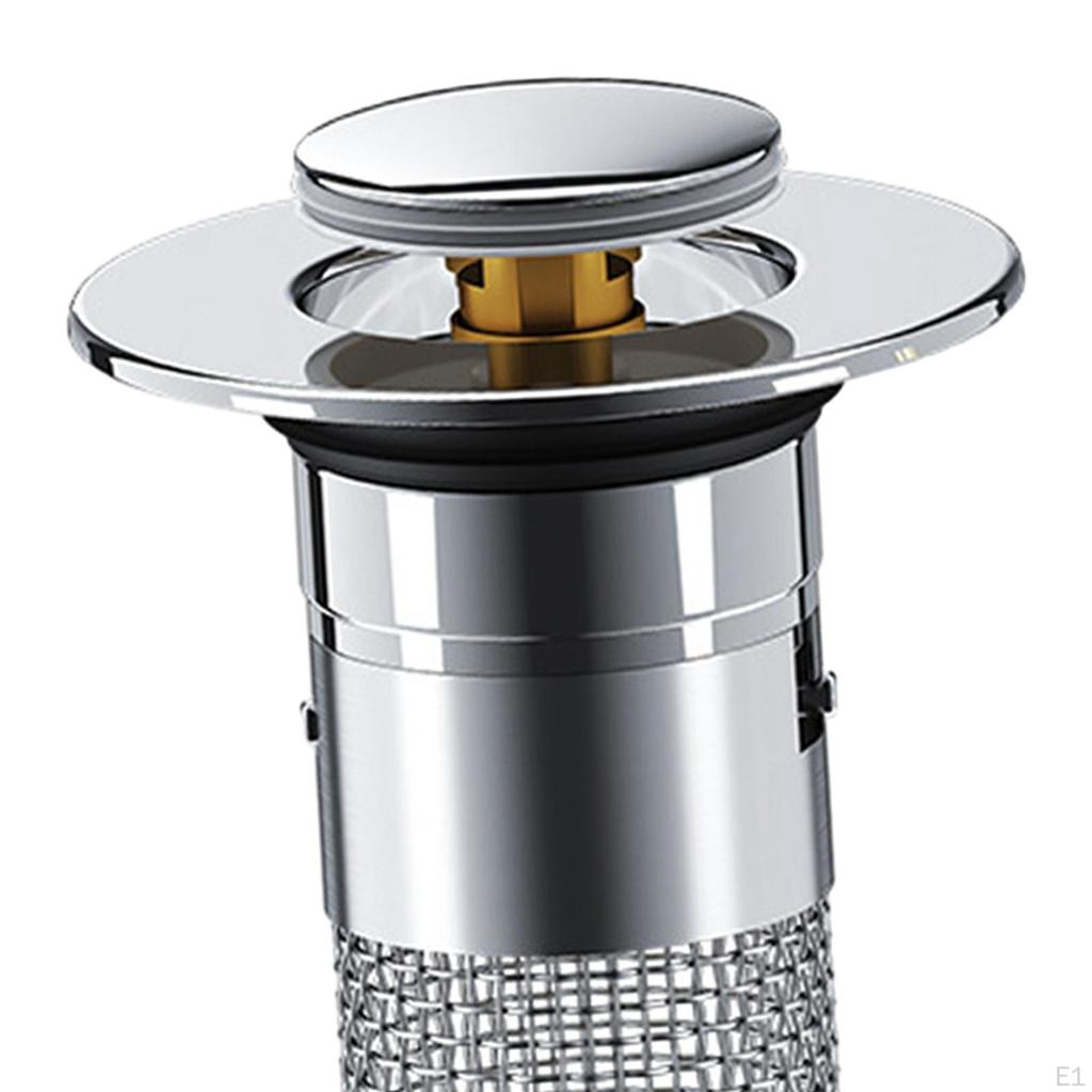 Bathroom Sink Bound Stopper, Push Type Basin Drain , Multipurpose for Restroom