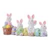 Easter Eggs Bunny Decoration Hand Made Resin Easter Eggs Bunny Centerpiece Decorative Vibrant Rabbit