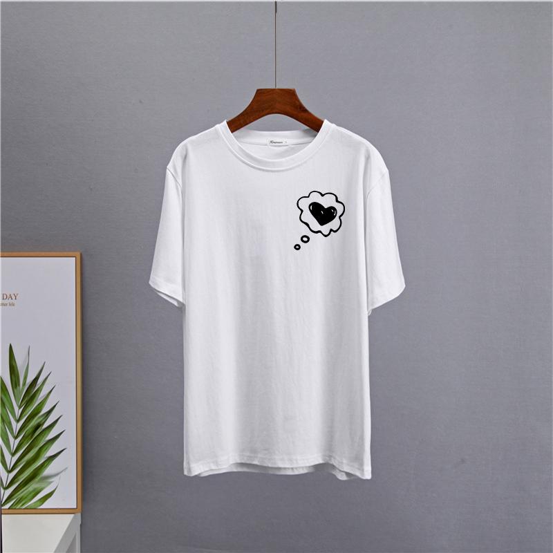 Shellsuning простые футболки с принтом в виде сердца — фото 22