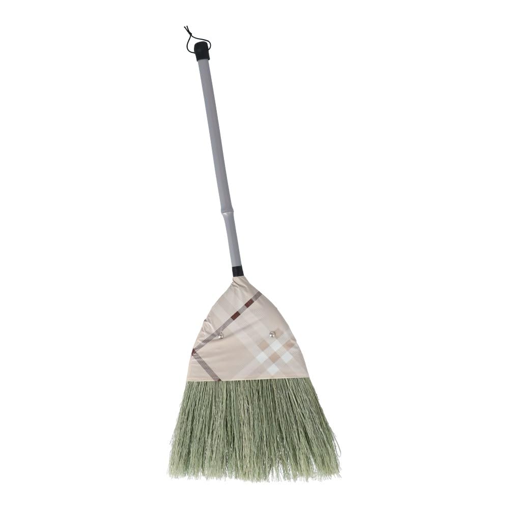 Konan Original LIFELEX Lightweight and flexible cover type indoor room broom with short handle Beige Gray WX21-0315 +
