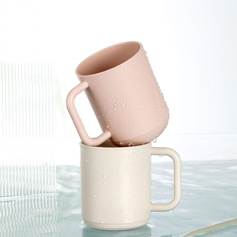 

Вместительная зубная щетка с ручкой, стеклянная кружка для полоскания рта, бытовая