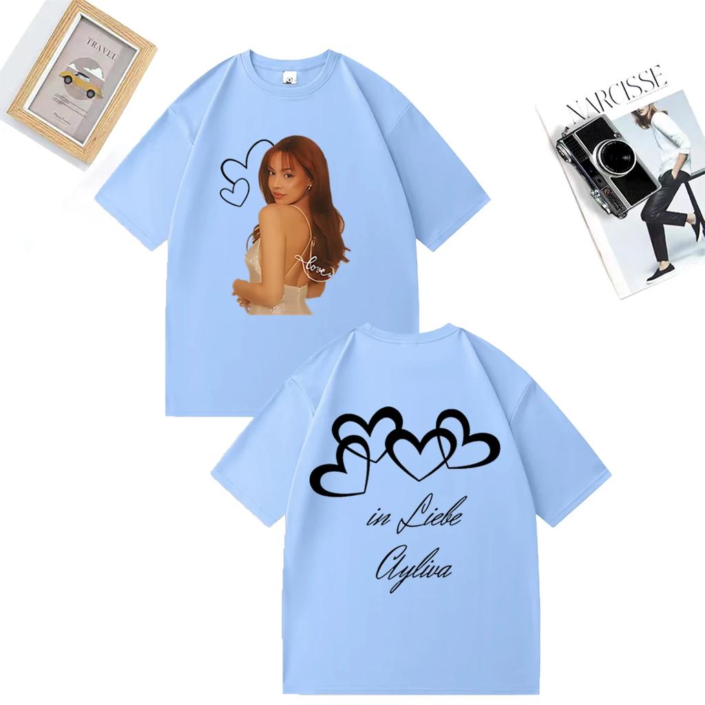 Ayliva Tour 2025 Fashion Loose T Shirt Summer Unisex WOMENs ONeck Graphic Streetwear Casual Vintage Oversized Cotton Tees Shirts