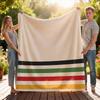 1 Stück Vintage gestreifte Flanell-Kuscheldecke Weiche, gemütliche, leichte Decke für Couch, Bett, Sofa, Wohnzimmer