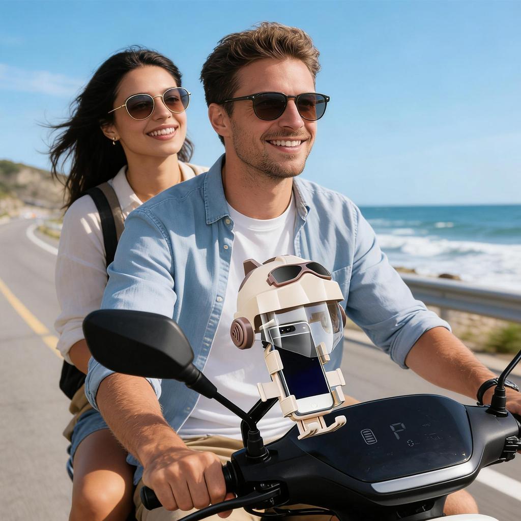 Cell Phone Sunshade Sun Rain Protection Shield Cute Motorcycle Phone Mount Helmet For Scooter Bike Mountain Road Commuting Daily