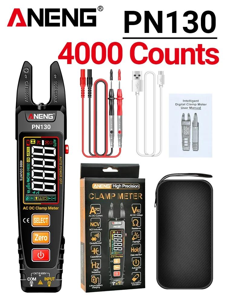 ANENG PN130 Clamp Meter Digital Multimeter 4000 Ohm Voltage Current meter Hz Test Tools Counts AC/DC Voltage Capacitance NCV